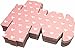 25 Pack Baby Pink Hearts Shipping Boxes, 4 x 4 x 2 inch Recyclable Kraft Corrugated Cardboard Boxes Literature Mailer for Mailing Packing for Mother's Day Small Business Shipping