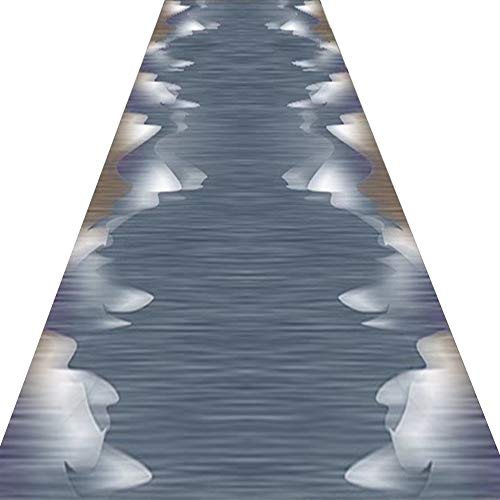 Alfombras de pasillo largo moderno gris de 0.8x2m lavable 2
