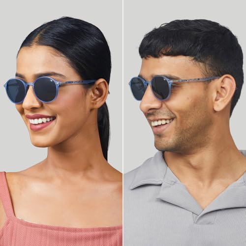 Image of ENRICO Classic Round Polarized Glasses for Men & Women | Full Rim Round Stylish Polarised Sunglasses Man & Women |100% UV Protected