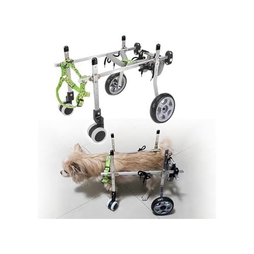 Dog Wheelchair Dog Wheelchairs to Support Back Legs, 4 Wheels Pets Cart for Aging Injured Arthritis, All-Terrain Doggy Assist Walker Aid, Adjustable Legs Brace(Large)