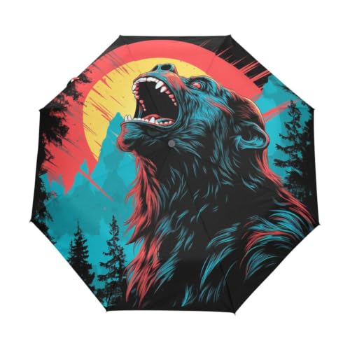 Parapluie de plage et voyage gorille bleu pour se protéger du vent avec style