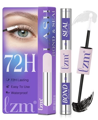 LZM Lash Extension Glue-Sensitive Eyelash Extension Glue 0.17fl.Oz/5ml/1 Sec Drying Time 6-7 Weeks Retention Hypoallergenic Formaldehyde-Free Lash Glue (S02)