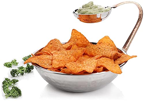 Generic Chip And Dip Two Pieces Family Size Serving Tray, Fruit, Salad, Appetizer Decorative Dish Set. Stainless Steel Snacks Bowl, Nacho Kitchen Set. Shrimp, Fruit, Salad, Taco Party Platter. #TOP1