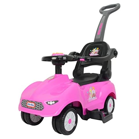 RICCO Little-Tikes 3-in-1 Kids Foot to Floor Push Along Ride On Toddlers Stroller Walker Sliding Toy Car for 24-36 Months Olds (PINK) Cover