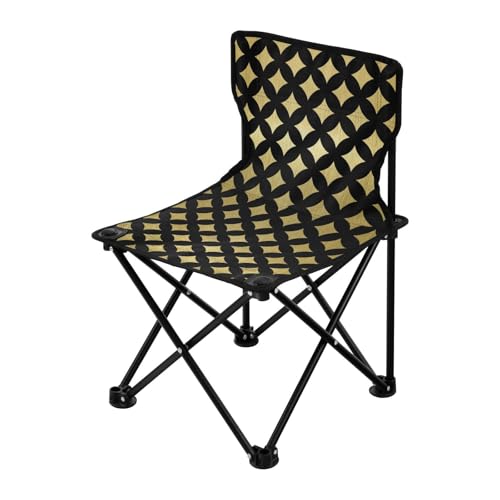 Black and Gold Foldable Camping Chair