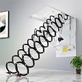 Attic Ceiling Ladder, Pull Down Attic Extension Loft Stairs, Folding Loft Staircase, Used for Equipment Maintenance or Temporary Goods Transfer (Small Goods)(Automatic,70 * 120cm*H300CM)