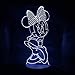 Nuit Lumière 3D Illusion Lampe Tactile Lampe De Chevet Mickey La Souris 7 Couleurs Télécommande Tactile Avec Usb Actionné Enfants Garçons Et Filles Cadeaux D'Anniversaire