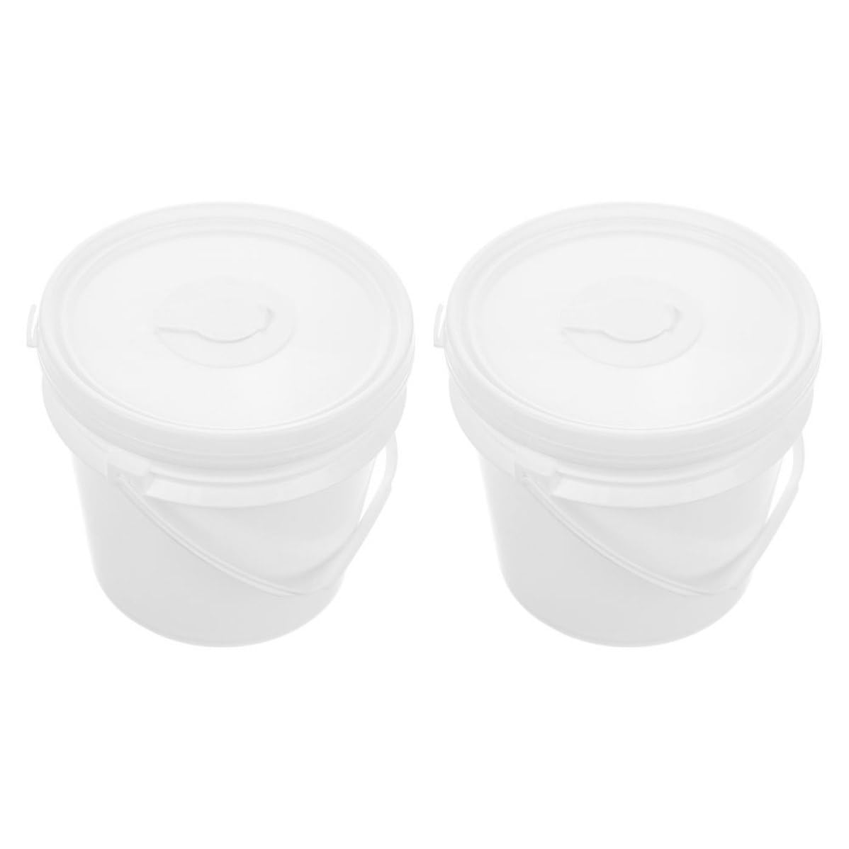 Abaodam Boîtes de Lingettes Humides Pratique Lot de 2 en Plastique Blanc avec Couvercle et Poignée, Grosse Capacité, Distributeur Multifonctionnel pour Bébé pour Voiture et Salle de