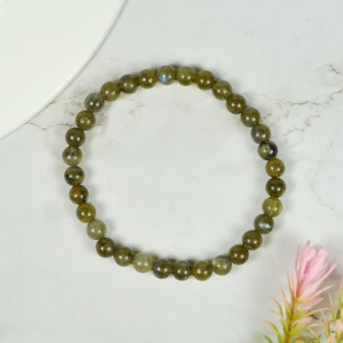 Image of Reiki Crystal Products Certified Natural Crystal Stone Bracelet 6 mm Round Beads for Men & Women | Premium Gemstone Jewellery Collection | Reiki Charged | Multiple Stone Variants Available