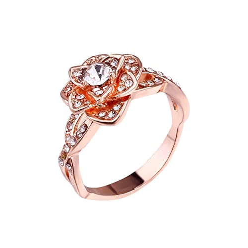 ���[�Y�_�C�������h�����O�G���K���g���[�Y���C���X�g�[�������O�W���G���[�����O���f�B�[�X�t�@�b�V�����t���_�C�������h�W���R�������O�����p�T�C�Y610 �����O3�r�f�I�h�A�x�� (Rose Gold, 10)