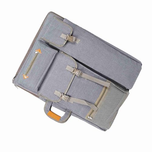 Kunsttasche, Kunstbedarf, Maltasche, Canva, Multifunktional, Große Kunsttasche, Wasserdicht, für den Außenbereich, Skizzenbrett-Tasche, Kunstbedarf, 66 X 50 Cm (Grau)