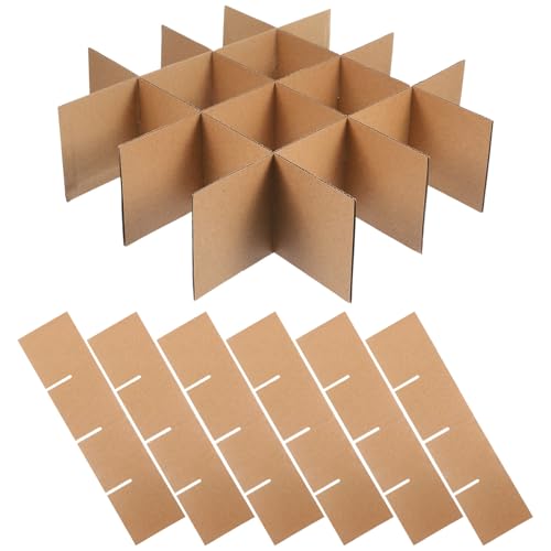 BCOATH Kit Divisori in Cartone per Scatole da Trasloco Set da 12 Pezzi 335X335X80Mm Divisori Protettivi per Imballaggio Piatti e Vetro Accessori per Trasporto Sicuro e Stoccaggio