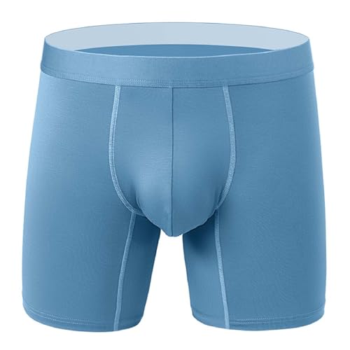 Calzonas Deporte Hombre Bolsa de Ropa Interior cómoda y sin para Hombre de Cintura Media Transpirables sin para niños Head Calzoncillos Blancos Baratos (Blue, XXL)