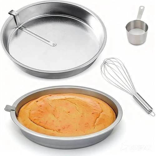 Moldes redondos para tartas con cuchilla giratoria que facilita el desmolde limpio