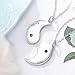 Collar Personalizado Yin Yang Taichi Colgante con 2 Nombres y 2 Piedras...