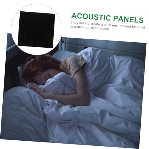 6 paneles acústicos para absorción de sonido con franjas verticales, tableros de fieltro de fibra de poliéster para aislamiento de ruido, ideales para casa, estudio, oficina, KTV y salas de ensayo miniatura 3