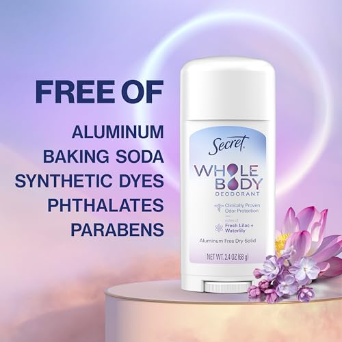 Secret Whole Body Deodorant for Women, Stick + Spray Bundle, Lilac + Waterlily Scent, Aluminum Free, 72 HR Odor Protection, 2.4 oz & 3.5 oz (Pack of 2) - image 4