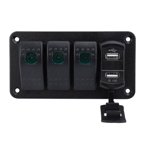 Painel de Alumínio do Interruptor Oscilante de 3 Gangues, Painel de Controle do Interruptor de Alter