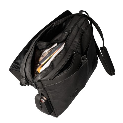 Nba Houston Rockets Black Leather Laptop Messenger Bag #TOP6