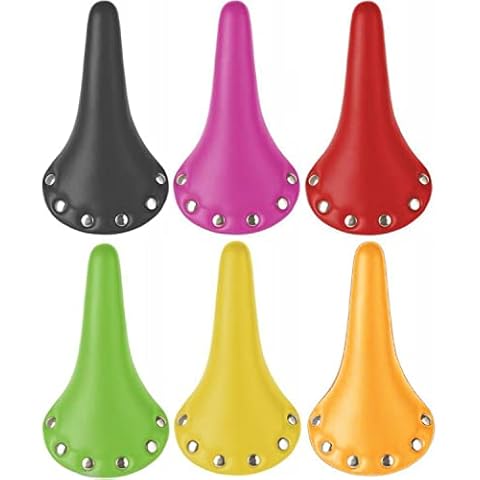 Riveted Retro Fixie Bike Saddle in Black Cover