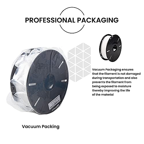 Image of Tesseract Premium PLA + 1.75mm 3D Printing Filament | Dimensional Accuracy + /- 0.03mm | Compatible with Most FDM Printers | 1 KG 3D Printer Filament - PLA Silk White (Quantity 1)