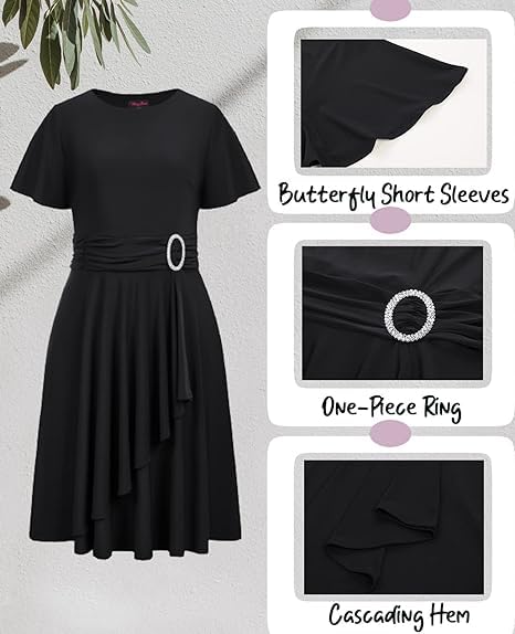 Image of TASHVIKA'S Women's Fit & Flare Midi Dress