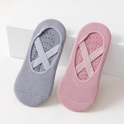 Yoga Socks for Women Non-Slip Grips & Straps, for Pilates, Ballet, Dance, Barefoot Workout3