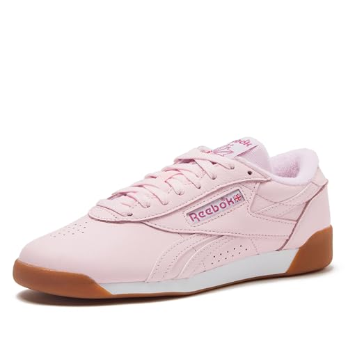 Reebok Freestyle Lo Womens Shoes Athletic Walking or Tennis Sneakers for Women Frosted Berry/Studio Pink/Gum06 8