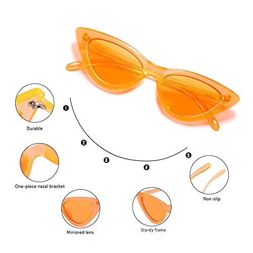 Przene Retro Vintage Tinted Lens Women Eyewear Cat Eye Sunglasses thumb #6