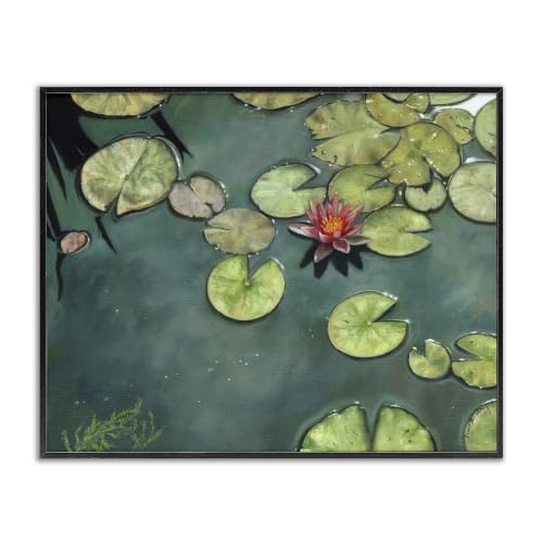 Pond Lily Lotus Peaceful Botanicals, 24 x 30 Inch Framed Giclée Print