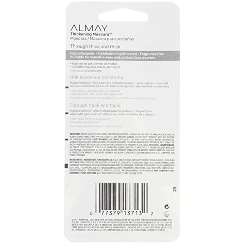 Almay One Coat Thickening Mascara, Blackest Black [401], 0.26 Oz #TOP2