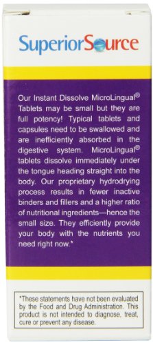 Superior Source No Shot Vitamin B12 Cyanocobalamin (10000 Mcg), B6, Folic Acid, Quick Dissolve Sublingual Tablets, 60 Count, Increase Energy, Healthy Heart, Boost Metabolism, Stress Support, Non-Gmo #TOP2