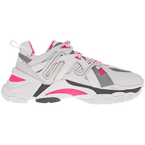 ASH Flash Baskets en Cuir Blanc Et Rose 37 White.