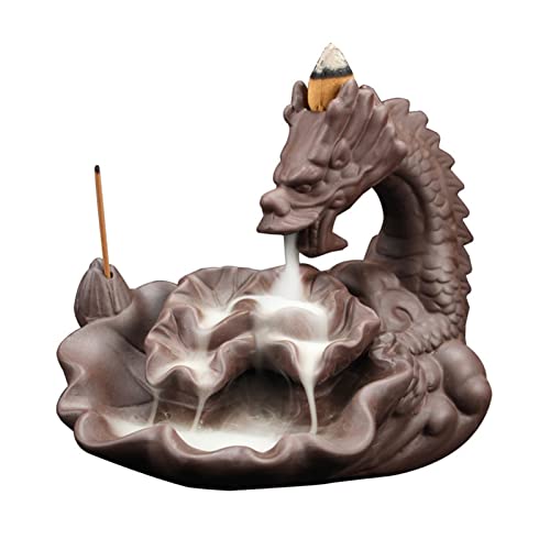 Brûleur d'encens backflow dragon céramique table aromathérapie - 2