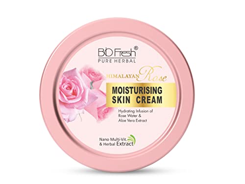 Image of BIOFRESH HERBALS Body Cream - Himalayan Rose Deep Intense Moisturizing Cream Non-Greasy with 24-Hour Hydrating for Soft Dry Skin (800ml, Pack of 1)