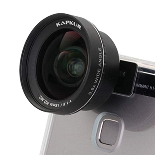 Kapkur HD 0.6X Wide Angle Lens for iPhone Single & Dual Camera, iPhone 6, 6S, 6P, 6SP, 7, 8,7 P, 8 P, X, Galaxy S8 (iPhone 6P&6SP Case)