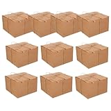 Milisten 10 piezas Cajas de Cartón Kraft Marrón con Cuerda de Yute y Etiquetas Cajas Pequeñas para Regalo DIY Embalaje Resistente para Fiestas y Cumpleaños