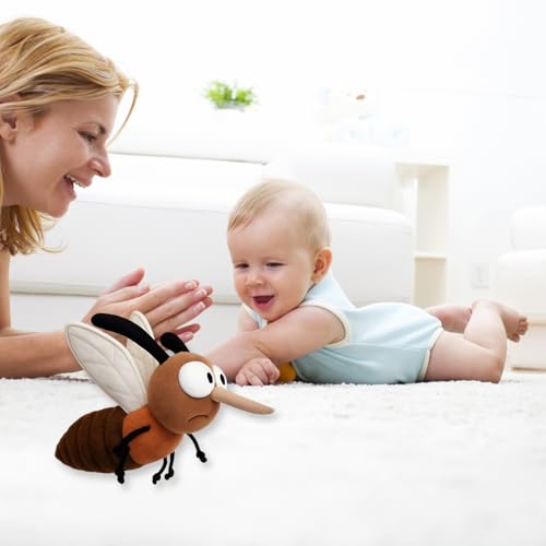 JcvPot Fluffy Fly Kuscheltier, Hässlich Und Süße Plüschmücke Für Erwachsene, 23 cm Großes Insekten-Kuscheltier, Lustiges Geschenk Für Freunde Und Kollegen, Einzigartiges Sammlerstück