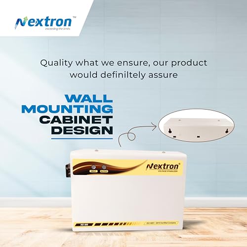 Image of NEXTRON Deluxe Automatic Voltage Stabilizer Used Upto 1.5 Ton Ac | Working Range : 170 V To 270 V Single Booster With 5 Years Warranty 4 Years Service Warranty (5Kva Stabilizer), White