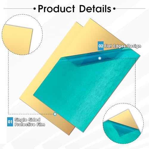 2 Stück Messingplatten, 100 × 50 mm Messingfolie Blech, 0.5 mm Dick Gold Messingstreifen für Industrie, Gravur, DIY und Schmuckherstellung