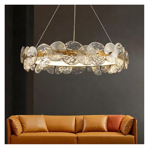 Lustre moderne LED verre éclairage anti-éblouissement pour salon et cuisine