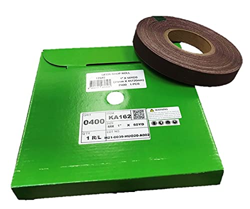 Miniatura 8 de Rollo de lijado de 1" x 50YD, AO, J-wt respaldo de tela de algodón (P80)
