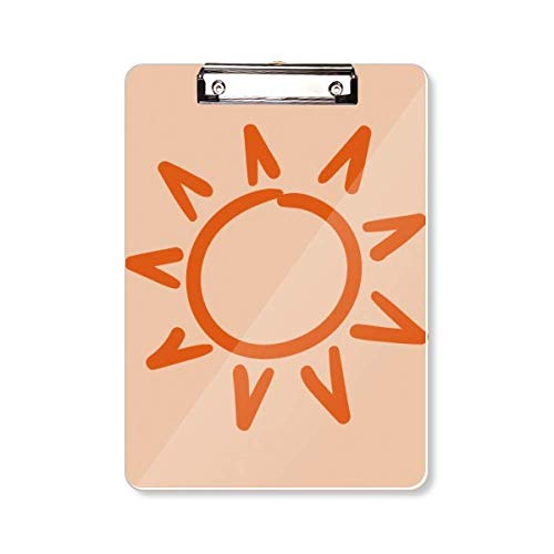 Presse-papiers à peinture à la main Sunshine Sun A4 en version orange authentique
