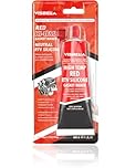 Visbella High Temperature RTV Silicone Gasket Maker, Sealed Oil Resistant Waterproof Quick Dry Liquid for Bonding Internal Combustion, Steam Turbines, Automotive Engine Parts 3.7OZ (RED)