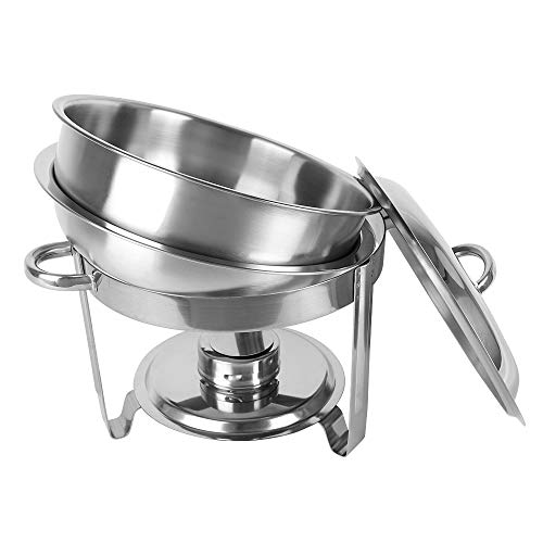 image for GiODLCE 5QT Chafing Dish Stainless Steel Round Buffet Chafer Catering 