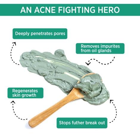 Image of Alps Goodness French Green Clay Powder, 100% Natural, Face Mask for Pores Tightening and Detoxify, 50 gm