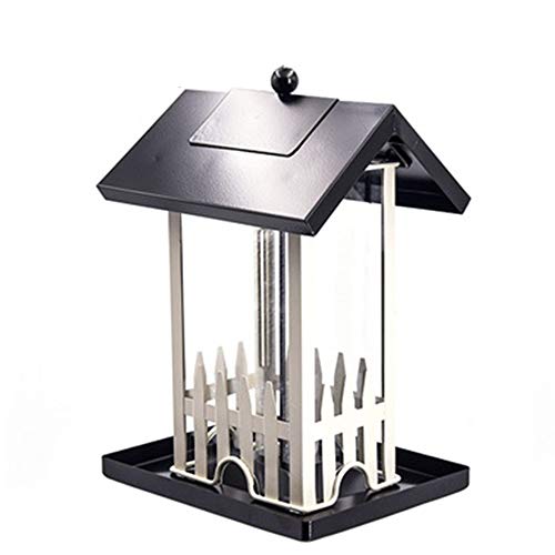 Bird Feeder Free Standing Easy Cleaning Refills Bird Feeder Creative Hanging Decoration Bird Table For Outdoors Traditional Metal Weatherproof Bird Feeder House Design for Backyard, Garden & Window Si