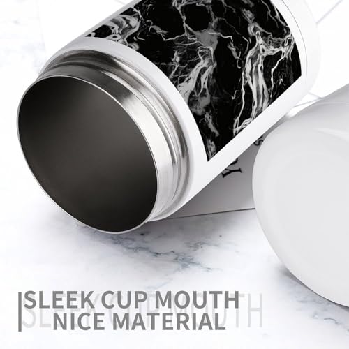 Glacière en acier inoxydable avec manchon silicone à motif marbre