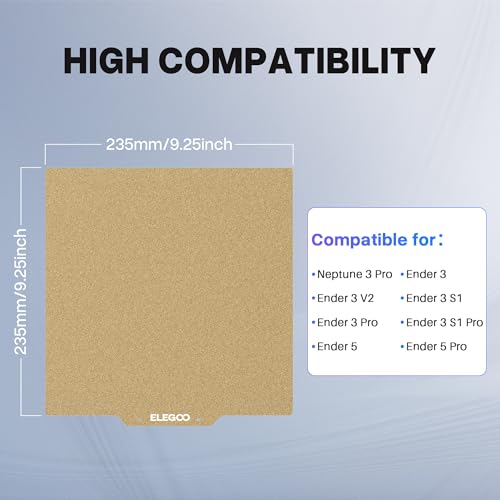 Image of ELEGOO 235x235mm PEI Sheet Magnetic Build Plate for Neptune 3 Pro