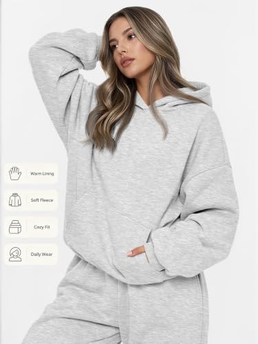 Image of AUTOMET Womens 2 Piece Lounge Sweatsuit Fall Fashion Matching Sweat Sets | Oversized Fall Hoodies & Baggy Jogger Sweatpants Fashion 2026 Outfits